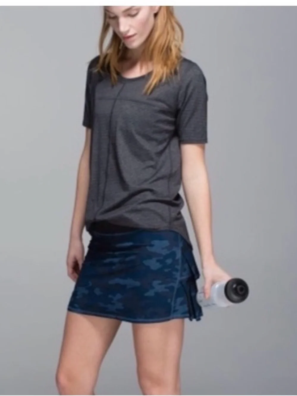 VINTAGE Lululemon sz 6 Pace Setter Heathered Texture Lotus Oil Slick Blue camo.